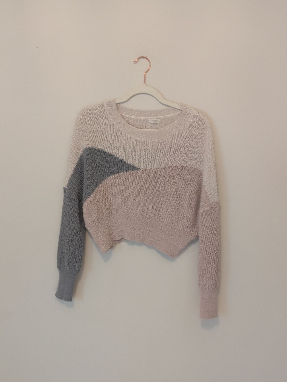 debut Tri-color Cropped  Sweater - Size xS